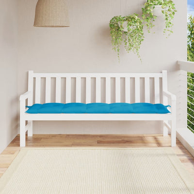 Garden Bench Cushion Light Blue 180x50x7 cm Fabric