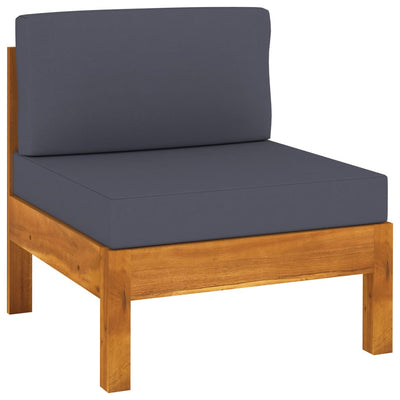 6 Piece Garden Lounge Set with Dark Grey Cushions Acacia Wood - Payday Deals