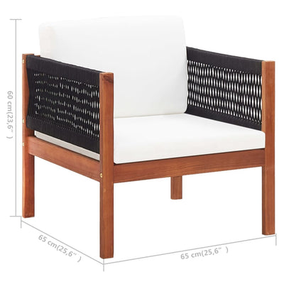 Garden Chair with cushion Solid Acacia Wood - Payday Deals