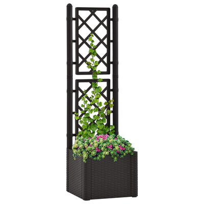 Garden Raised Bed with Trellis and Self Watering System Anthracite - Payday Deals