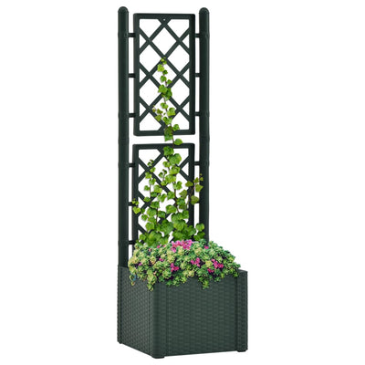 Garden Raised Bed with Trellis and Self Watering System Green - Payday Deals