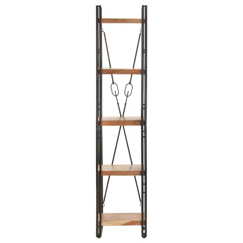 5-Tier Bookcase 40x30x180 cm Solid Acacia Wood