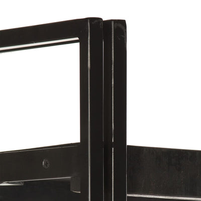 5-Tier Bookcase Black 90x30x180 cm Solid Mango Wood