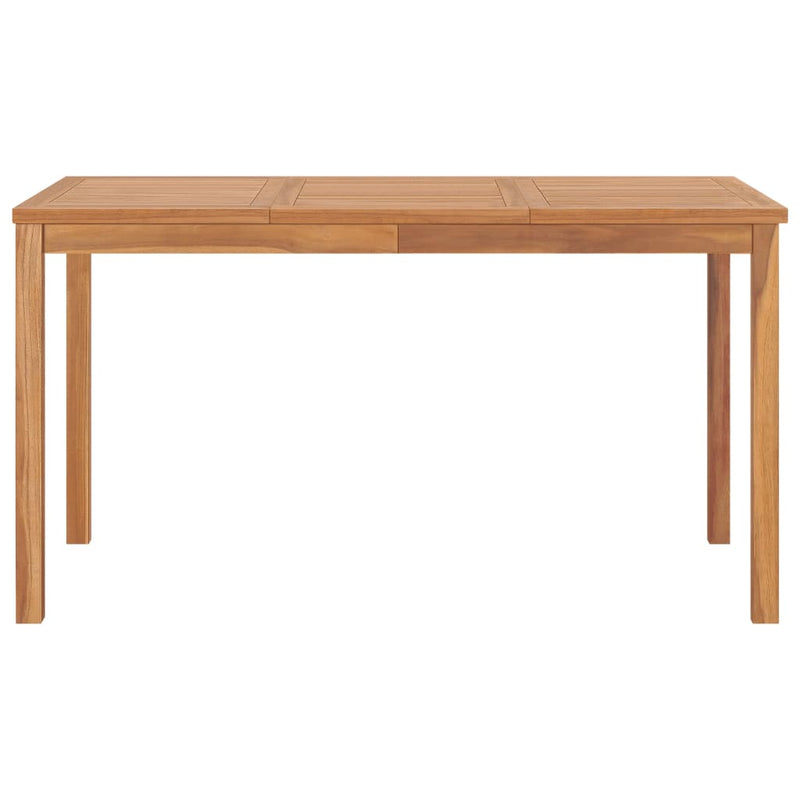 Garden Dining Table 140x80x77 cm Solid Teak Wood - Payday Deals