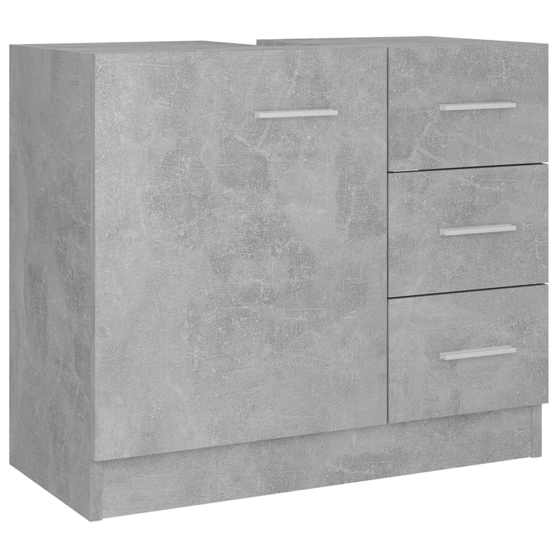 Sink Cabinet Concrete Grey 63x30x54 cm Chipboard