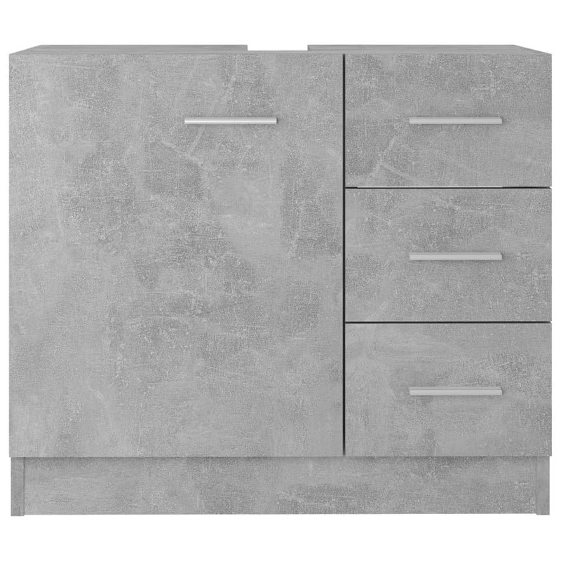 Sink Cabinet Concrete Grey 63x30x54 cm Chipboard