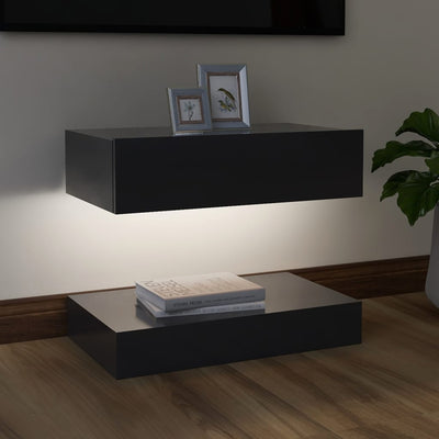 TV Cabinet with LED Lights Grey 60x35 cm