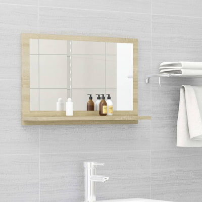 Bathroom Mirror Sonoma Oak 60cm Chipboard