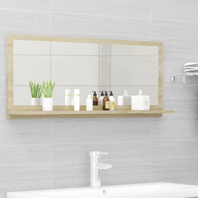 Bathroom Mirror Sonoma Oak 90cm Chipboard