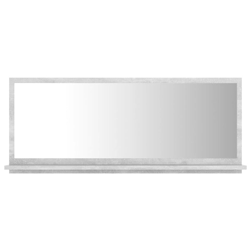 Bathroom Mirror Concrete Grey 90cm Chipboard