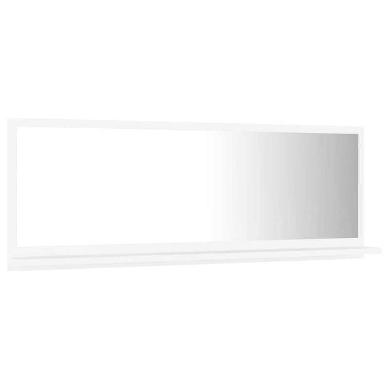 Bathroom Mirror White 100x10.5x37 cm Engineered Wood