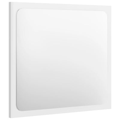 Bathroom Mirror High Gloss White 40x1.5x37 cm Chipboard