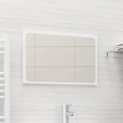 Bathroom Mirror White 60x1.5x37 cm Chipboard