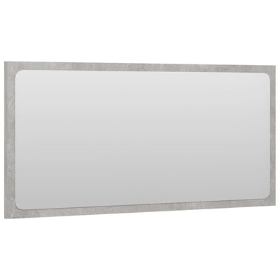 Bathroom Mirror Concrete Grey 80x1.5x37 cm Chipboard