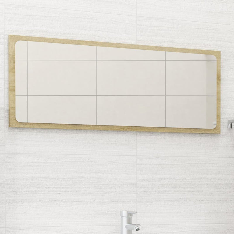 Bathroom Mirror Sonoma Oak 90x1.5x37 cm Chipboard