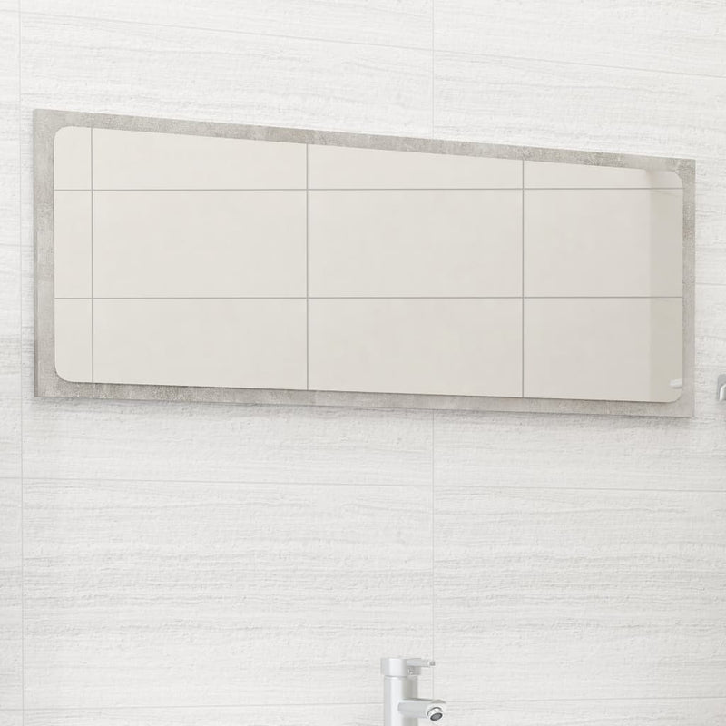 Bathroom Mirror Concrete Grey 90x1.5x37 cm Chipboard