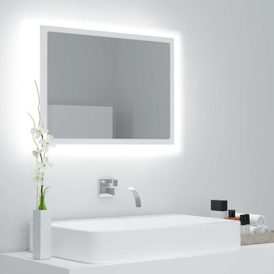 LED Bathroom Mirror White 60x8.5x37 cm Chipboard - Payday Deals