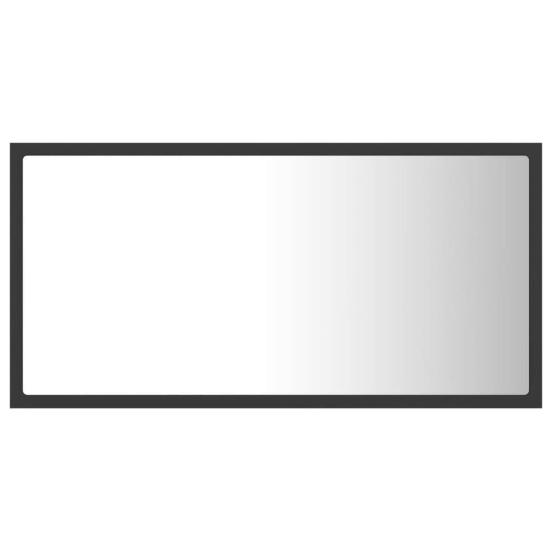 LED Bathroom Mirror Grey 80x8.5x37 cm Chipboard