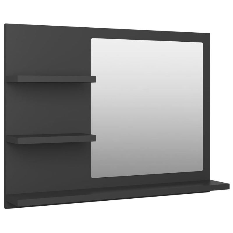Bathroom Mirror Grey 60x10.5x45 cm Chipboard - Payday Deals