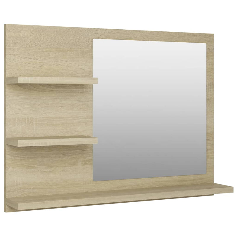 Bathroom Mirror Sonoma Oak 60x10.5x45 cm Chipboard