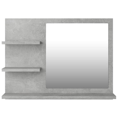 Bathroom Mirror Concrete Grey 60x10.5x45 cm Chipboard