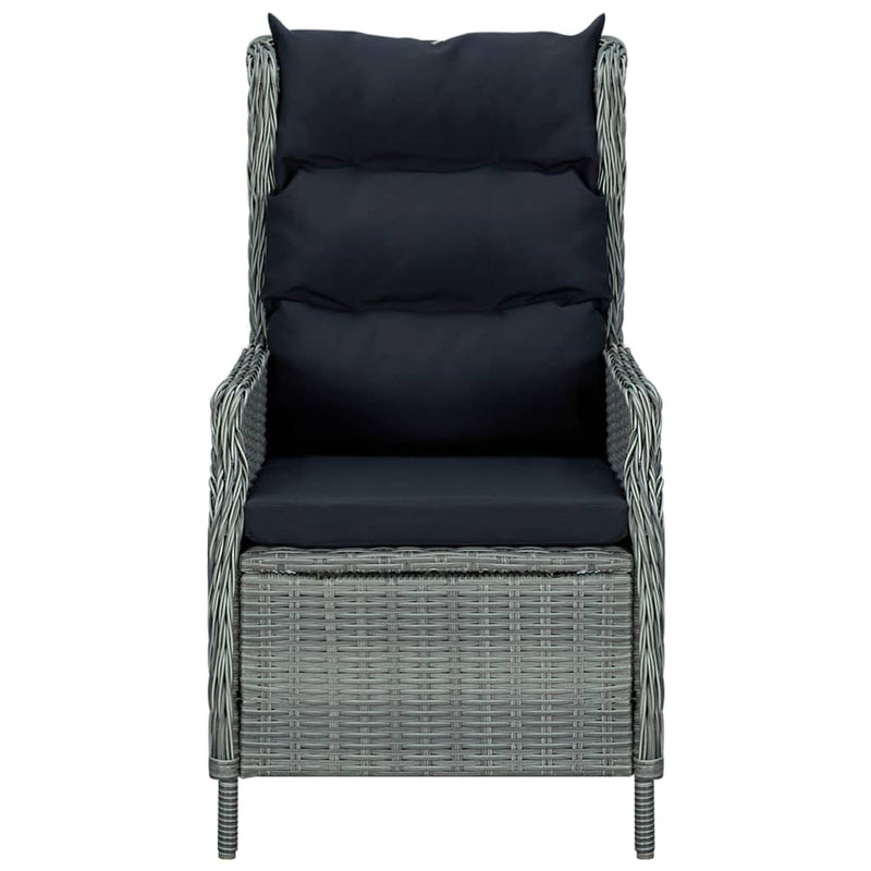 3 Piece Garden Lounge Set with Cushions Poly Rattan Light Grey - Payday Deals