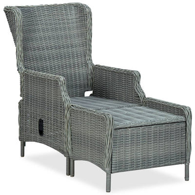 3 Piece Garden Lounge Set with Cushions Poly Rattan Light Grey