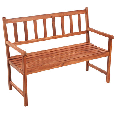 Garden Bench with Cushion 120 cm Solid Acacia Wood - Payday Deals