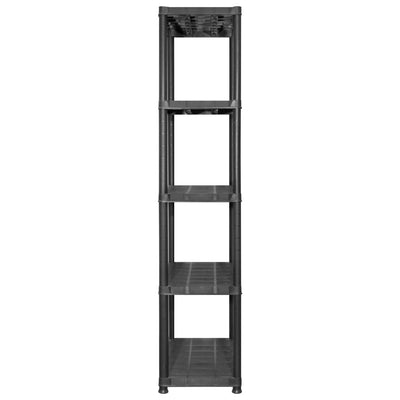 Storage Shelf 5-Tier Black 213x38x170 cm Plastic