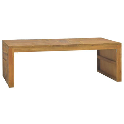 Coffee Table Erosion Solid Teak Wood 110x35x38 cm