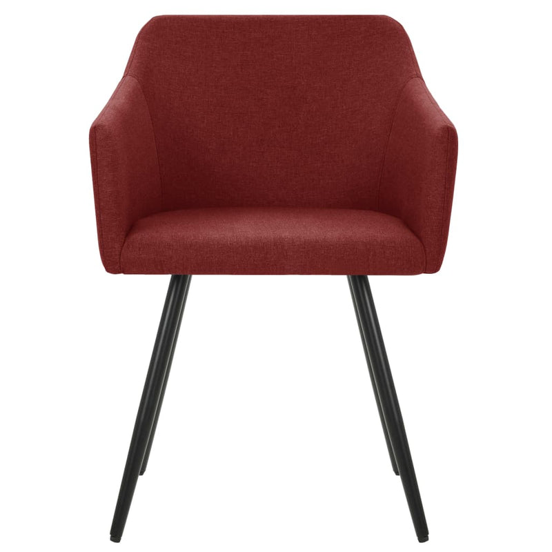 Dining Chairs 6 pcs Wine Red Fabric - Payday Deals