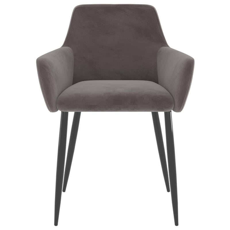 Dining Chairs 4 pcs Light Grey Velvet - Payday Deals