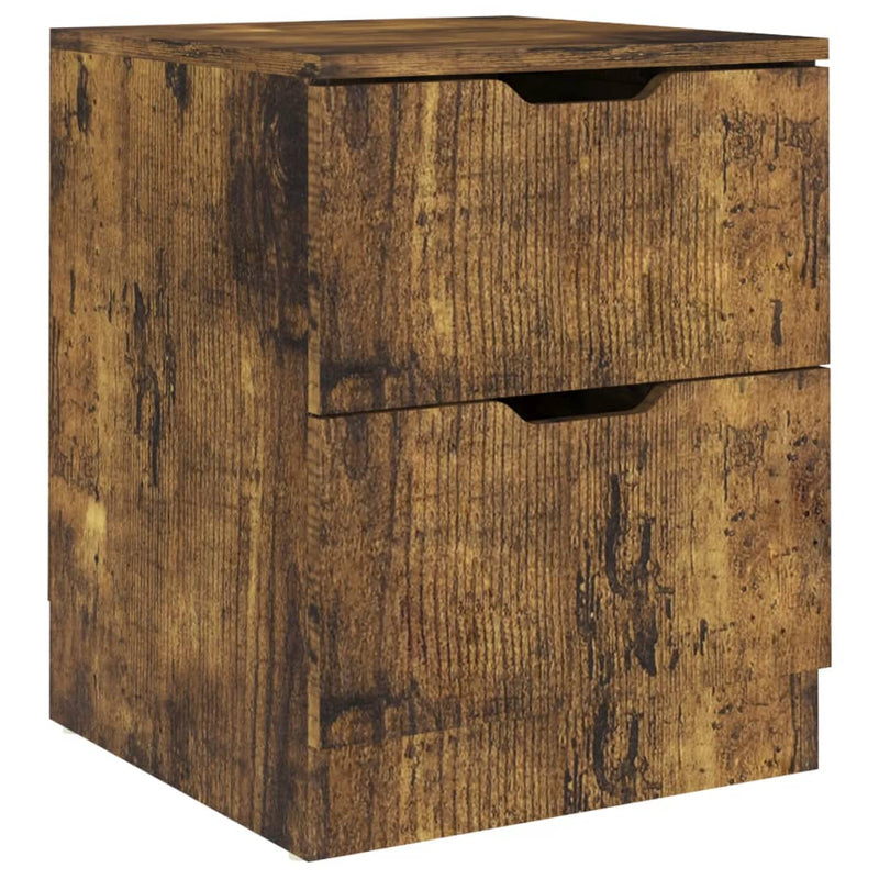 Bedside Cabinets 2 pcs Smoked Oak 40x40x50 cm Engineered Wood