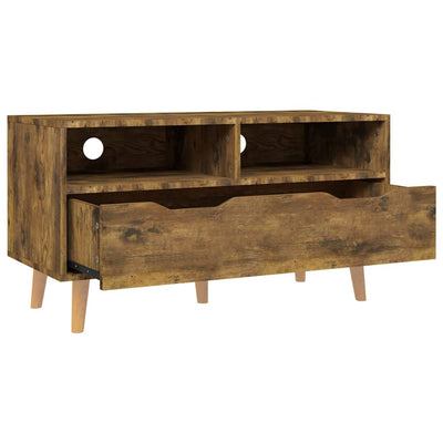 TV Cabinet Smoked Oak 90x40x48.5 cm Engineered Wood