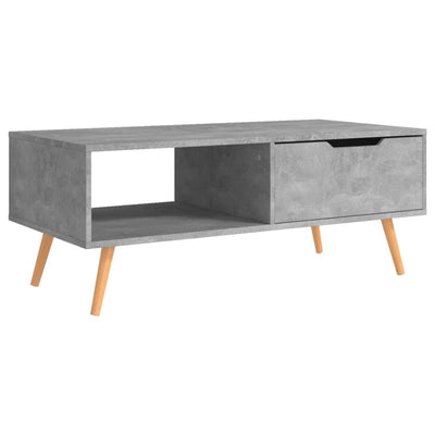Coffee Table Concrete Grey 100x49.5x43 cm Engineered Wood