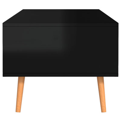 Coffee Table High Gloss Black 100x49.5x43 cm Engineered Wood
