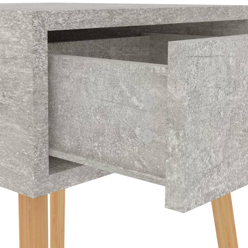 Bedside Cabinet Concrete Grey 40x40x56 cm Engineered Wood