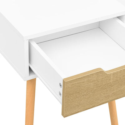 Bedside Cabinets 2 pcs White & Sonoma Oak 40x40x56 cm Engineered Wood