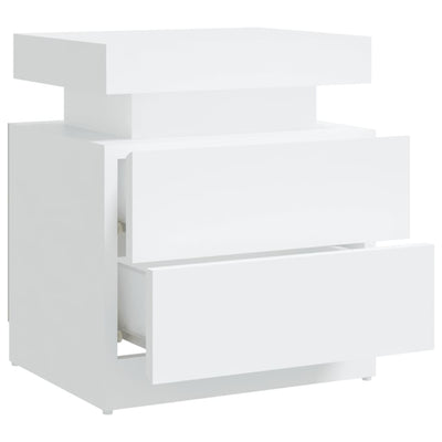 Bedside Cabinet White 45x35x52 cm Engineered Wood