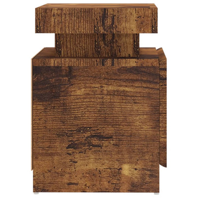 Bedside Cabinet Smoked Oak 45x35x52 cm Engineered Wood