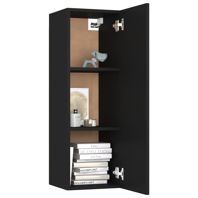TV Cabinet Black 30.5x30x90 cm Engineered Wood