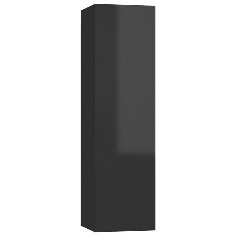 TV Cabinet High Gloss Black 30.5x30x110 cm Engineered Wood