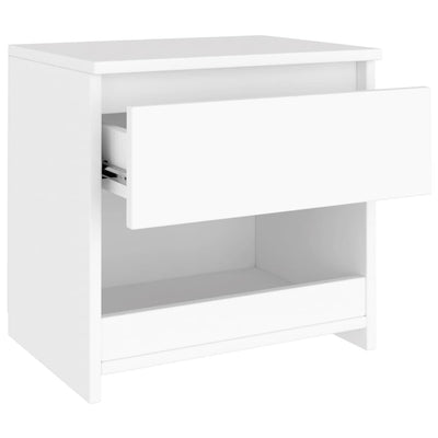 Bedside Cabinet White 40x30x39 cm Engineered Wood