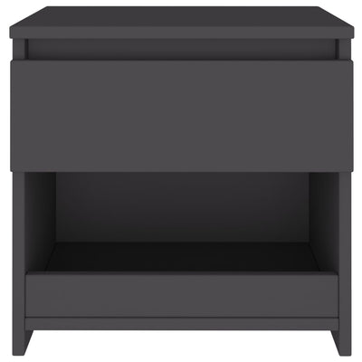 Bedside Cabinet Grey 40x30x39 cm Engineered Wood
