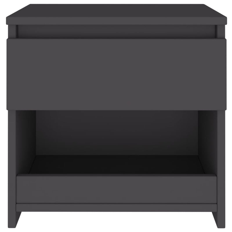 Bedside Cabinets 2 pcs Grey 40x30x39 cm Engineered Wood