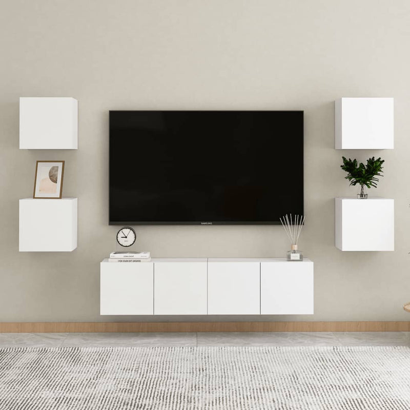 Wall Mounted TV Cabinet White 30.5x30x30 cm