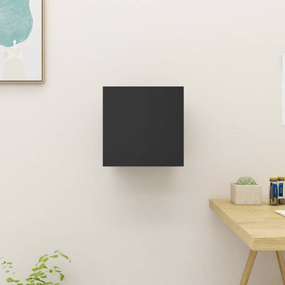 Wall Mounted TV Cabinet High Gloss Black 30.5x30x30 cm