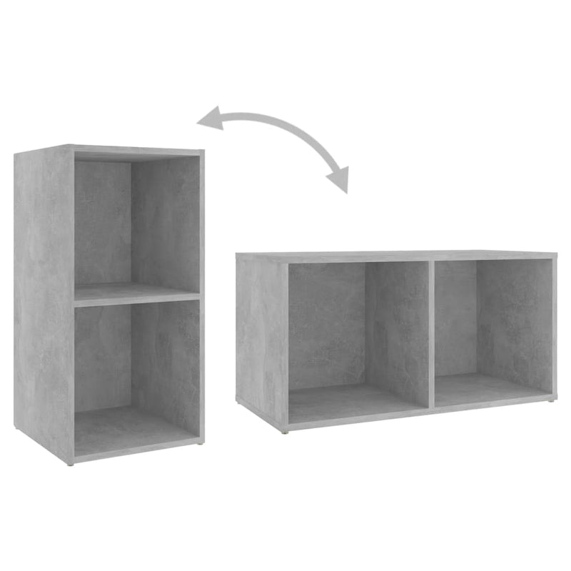 TV Cabinet Concrete Grey 72x35x36.5 cm Engineered Wood