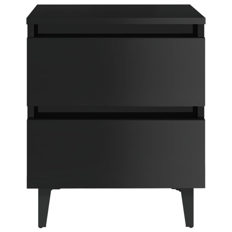 Bed Cabinet High Gloss Black 40x35x50 cm Chipboard - Payday Deals