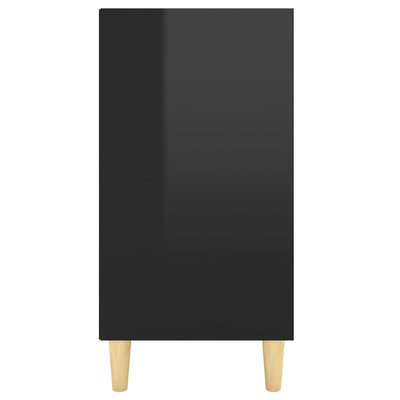 Sideboard High Gloss Black 103.5x35x70 cm Chipboard